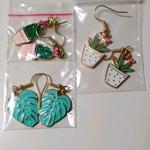 Handmade Plant earrings
